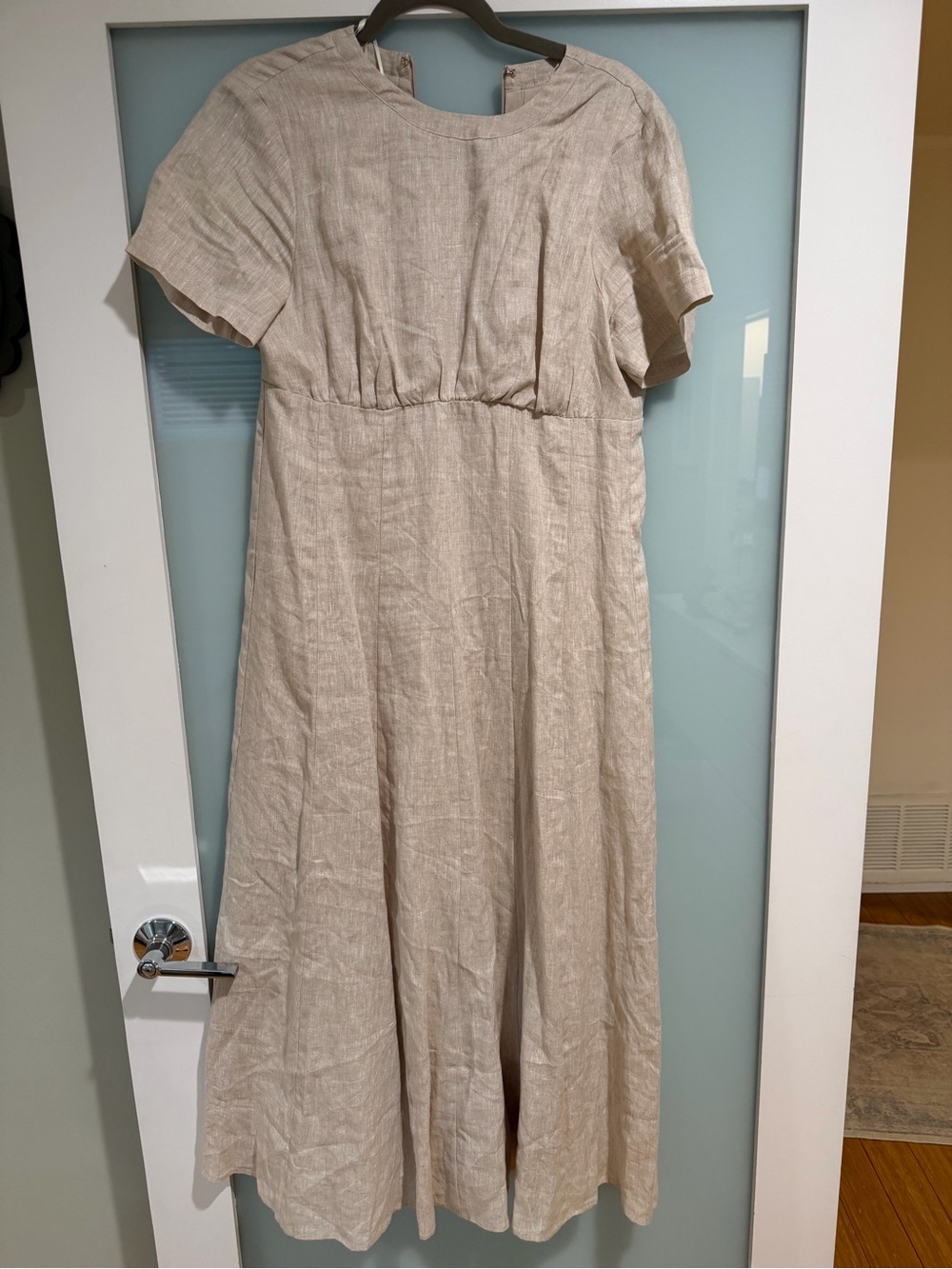 Dissh Beige Linen Midi Dress